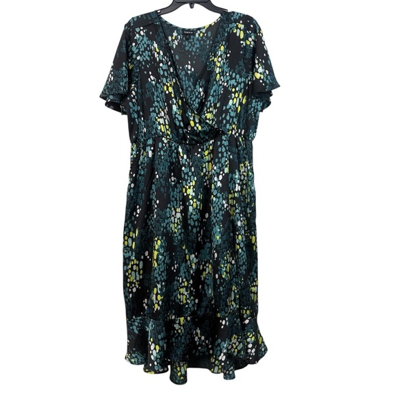 Torrid Green Faux Wrap Midi Dress - Picture 3 of 8